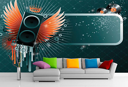 Fototapeta I love music hudba